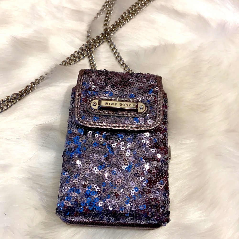 Nine West sparkly bag with chain link straps